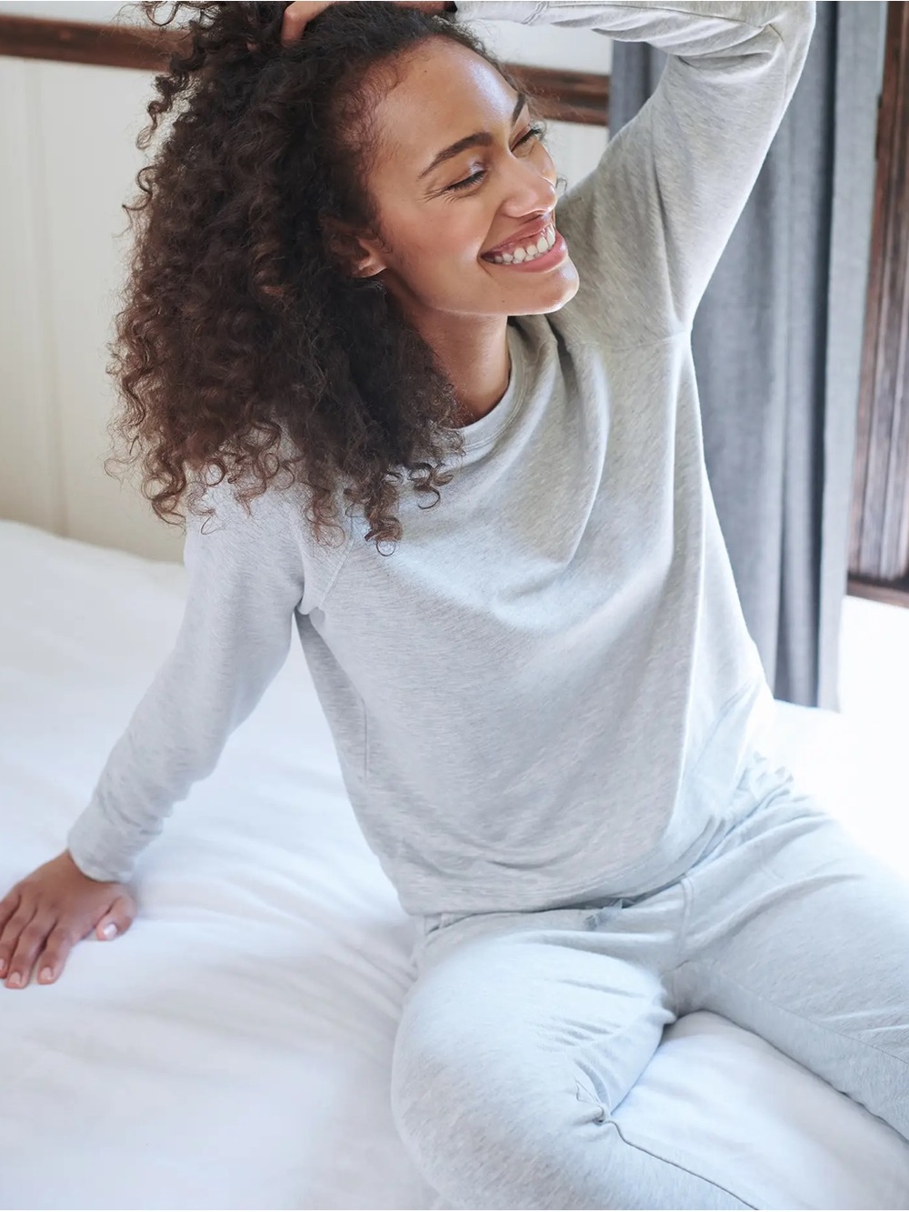 Quince Super Soft Fleece Crew Heather Grey S